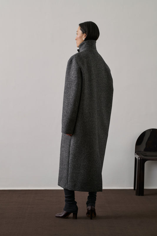 Manteau Germain - Gris Chiné - Laine - Femme