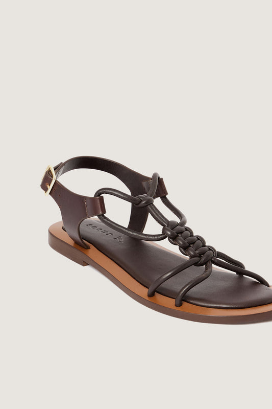 Sandales Tiny - Marron Foncé - Cuir - Femme