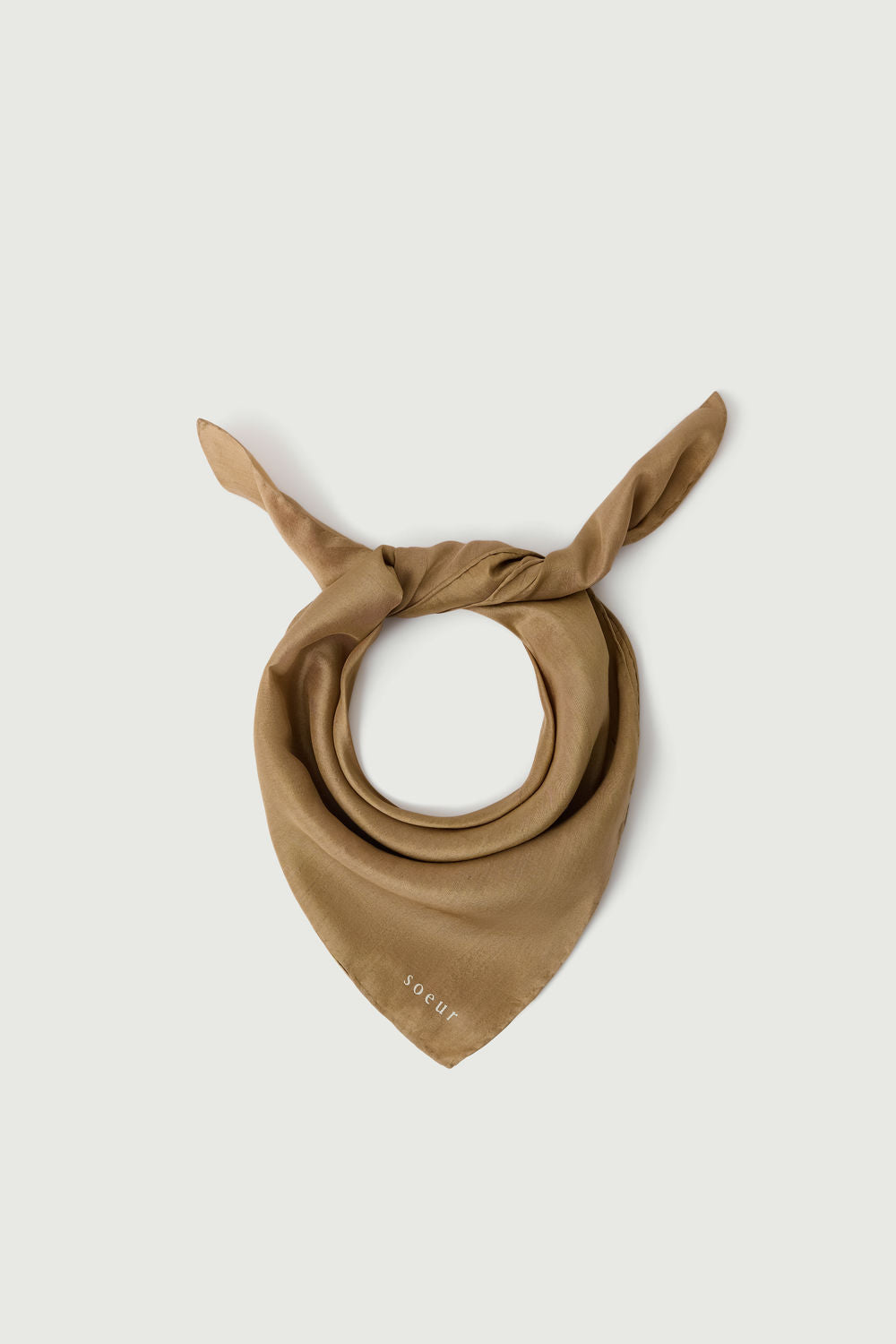 Square scarf - Beige - Silk - Women