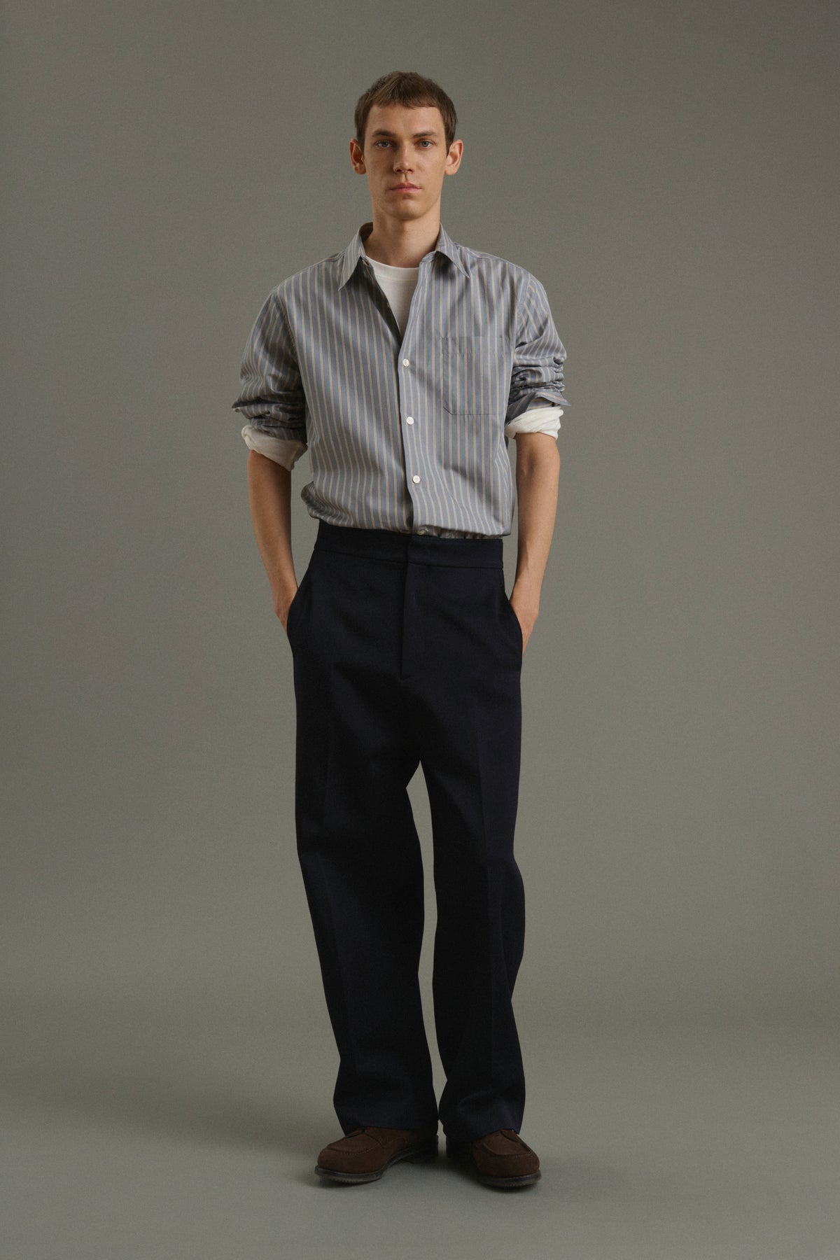 Trousers Antonin - Dark Navy - Wool - Men vue 1