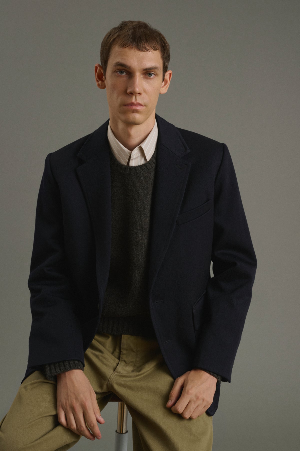 Jacket Clement - Dark Navy - Wool - Men vue 1