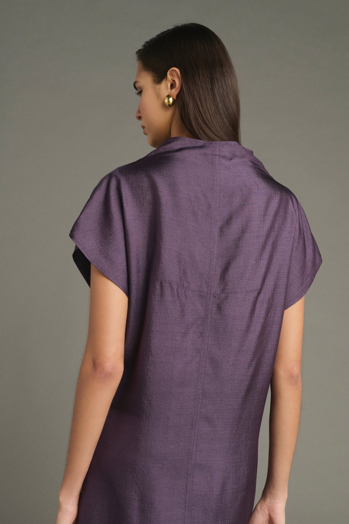 Foggia dress - Violet - Silk - Women vue 3