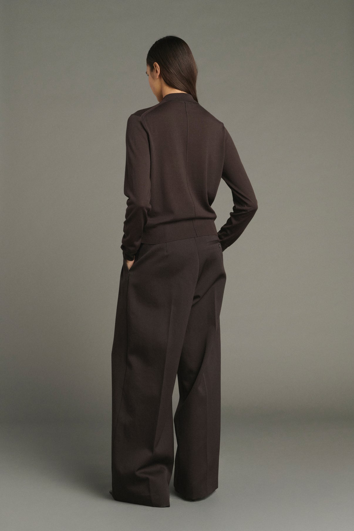 Laumiere Trousers - Ebony - Wool - Women vue 2