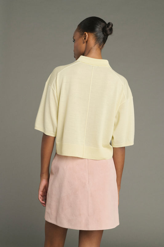 Elton pullover - Pale Yellow - Merino Wool - Women