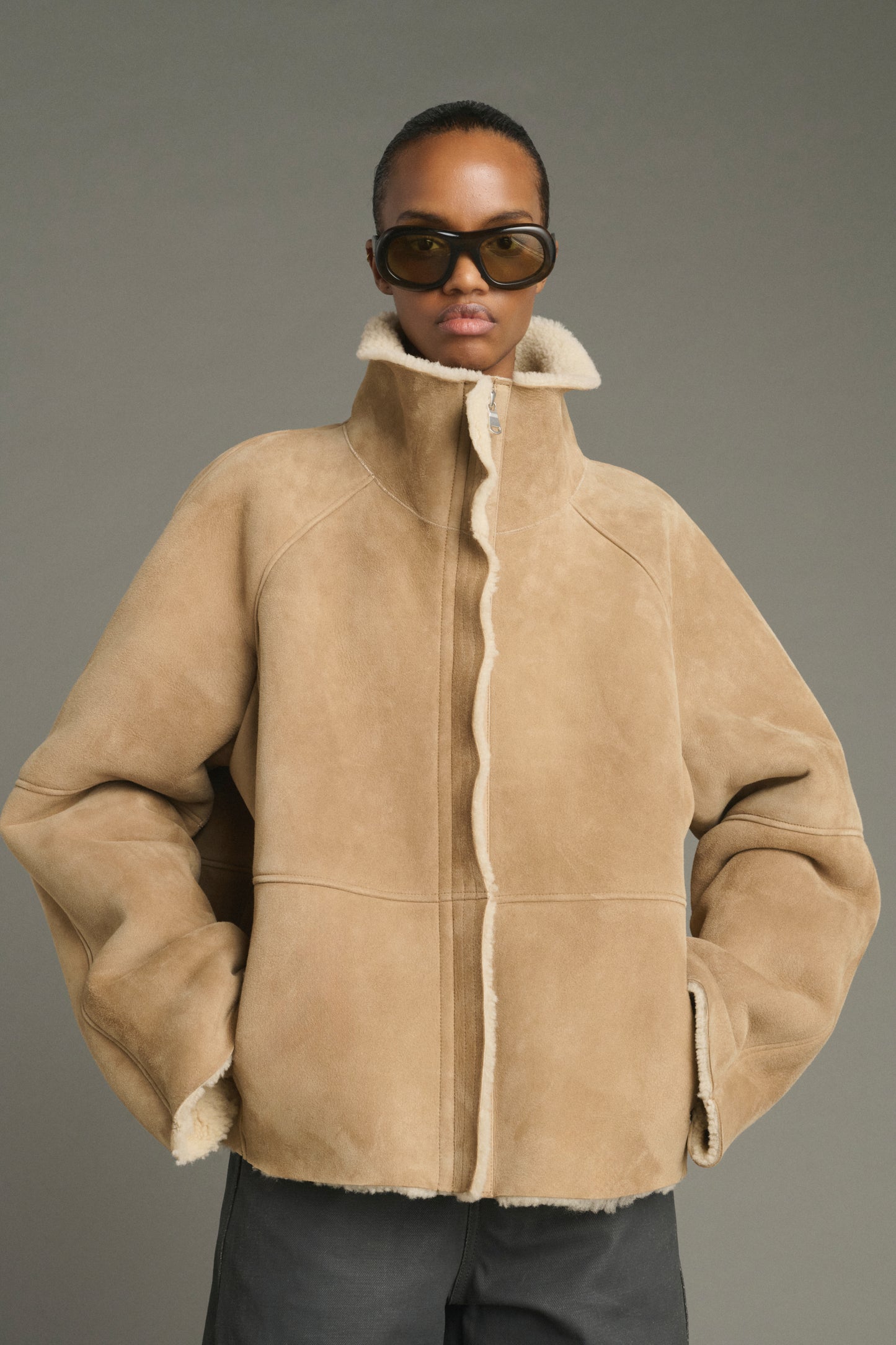 Kleber coat - Beige - Leather - Women