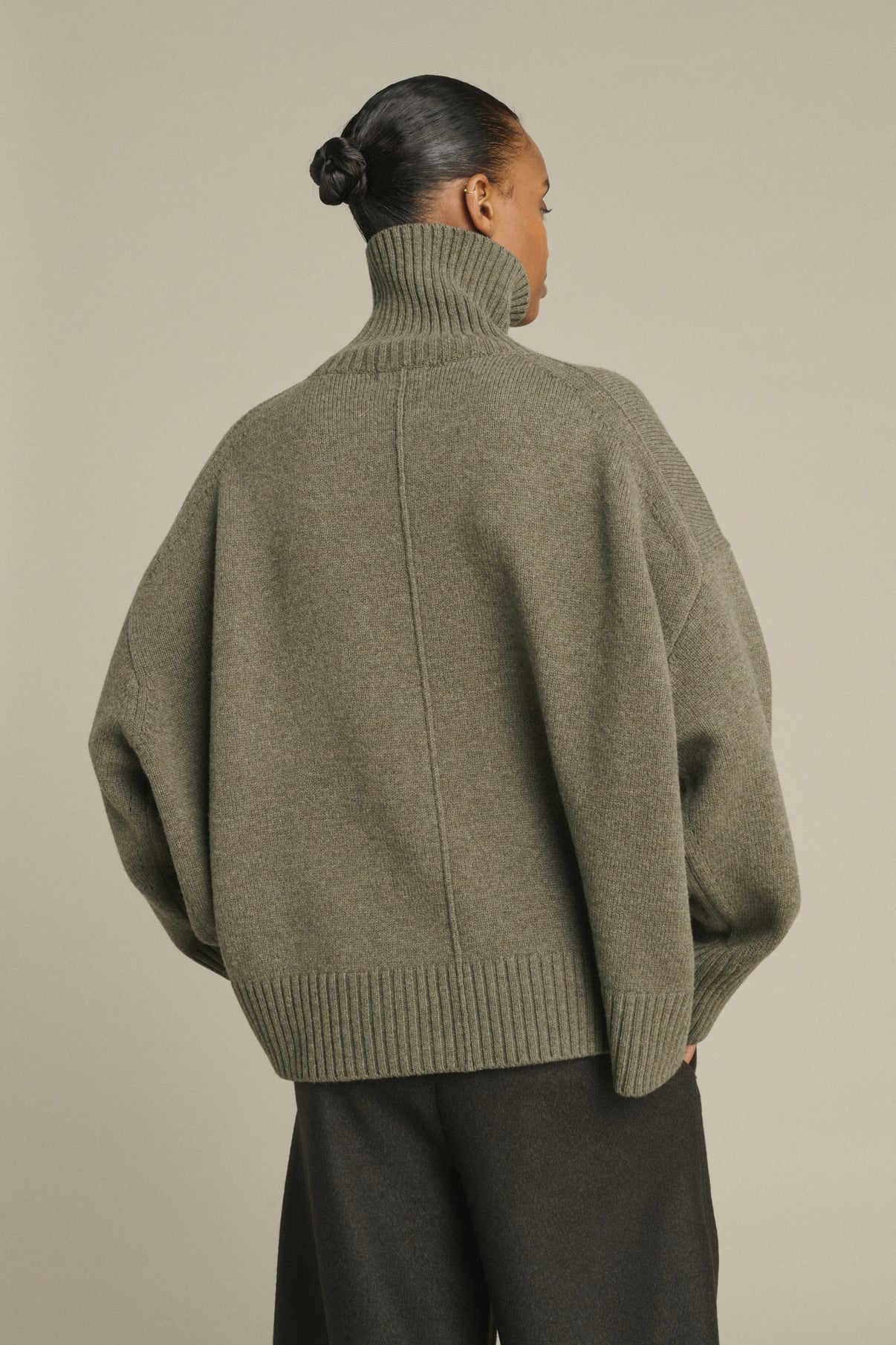 William Pullover - Grey Marl - Merino Wool - Women vue 4