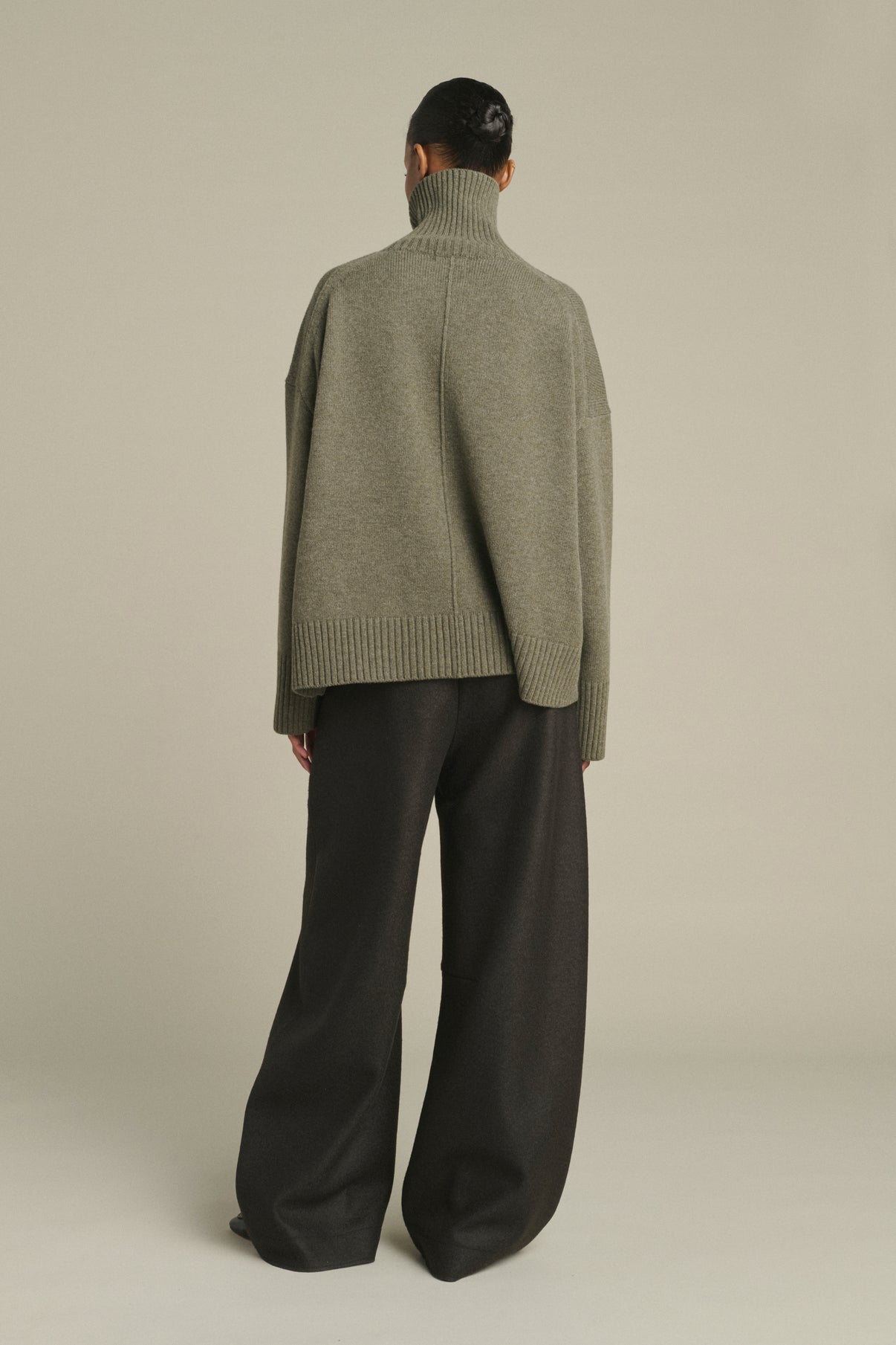 William Pullover - Grey Marl - Merino Wool - Women vue 2
