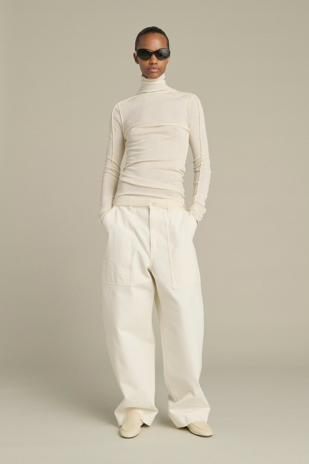 Lois T-Shirt - Ecru - Wool - Women vue 1