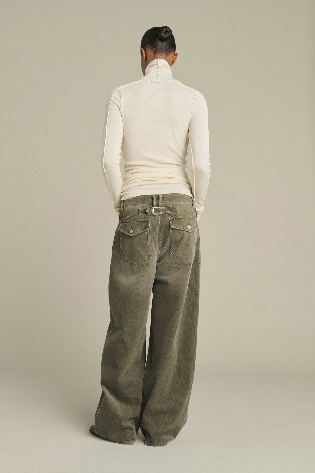 Hunter Trousers - Grey - Cotton - Women vue 3