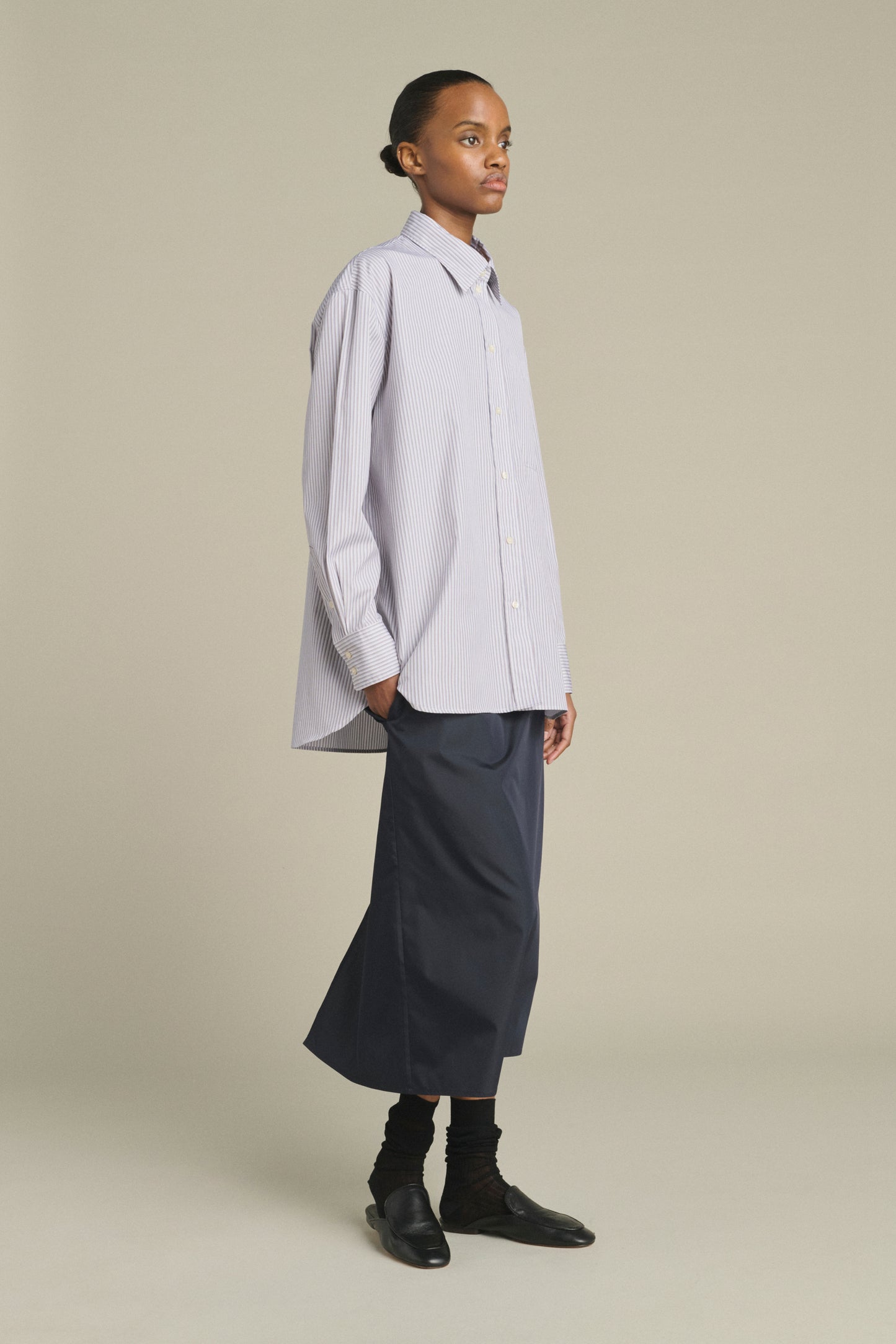 Shirt Carlotta - Blue/Beige - Cotton - Women
