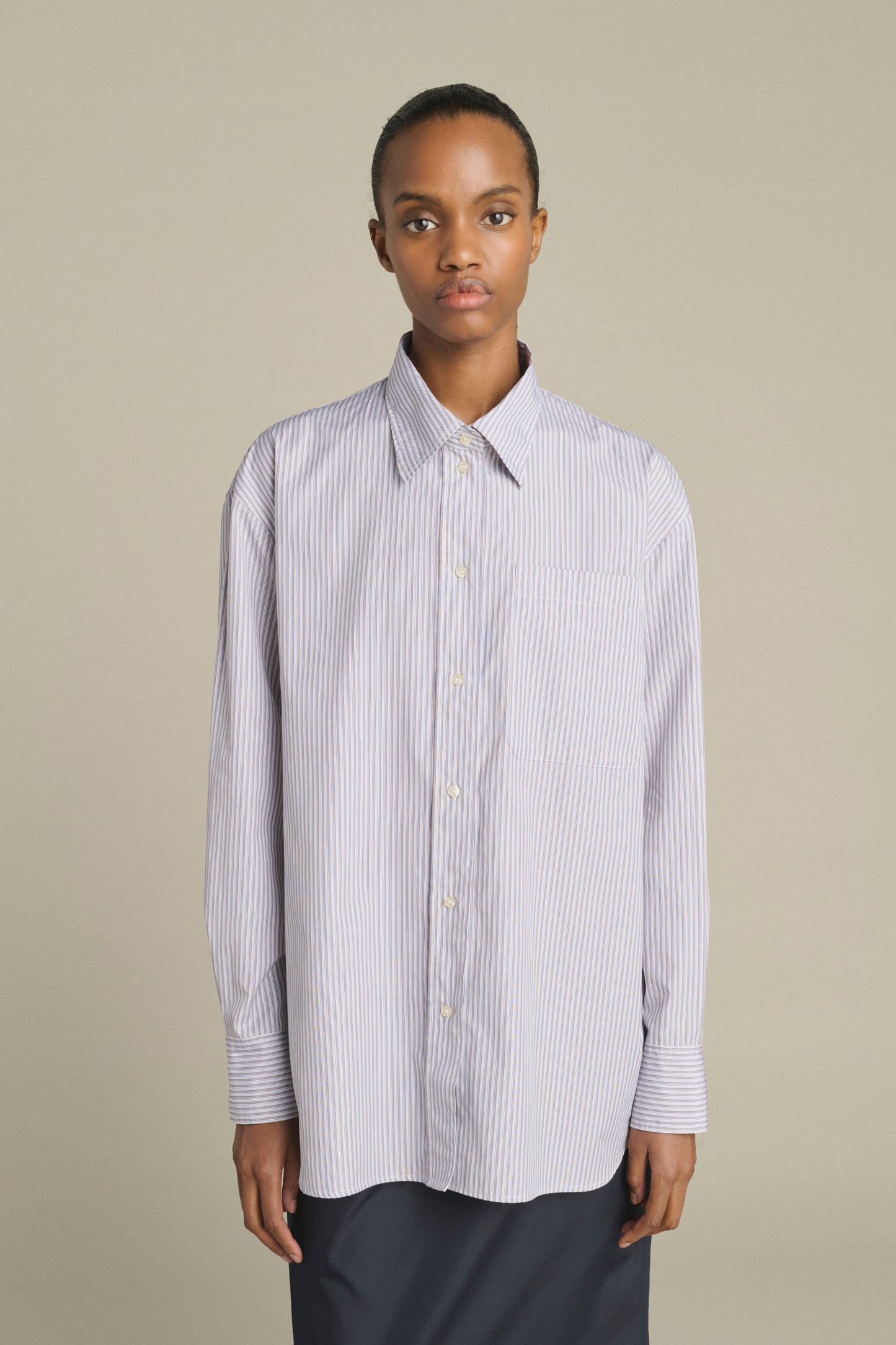 Shirt Carlotta - Blue/Beige - Cotton - Women