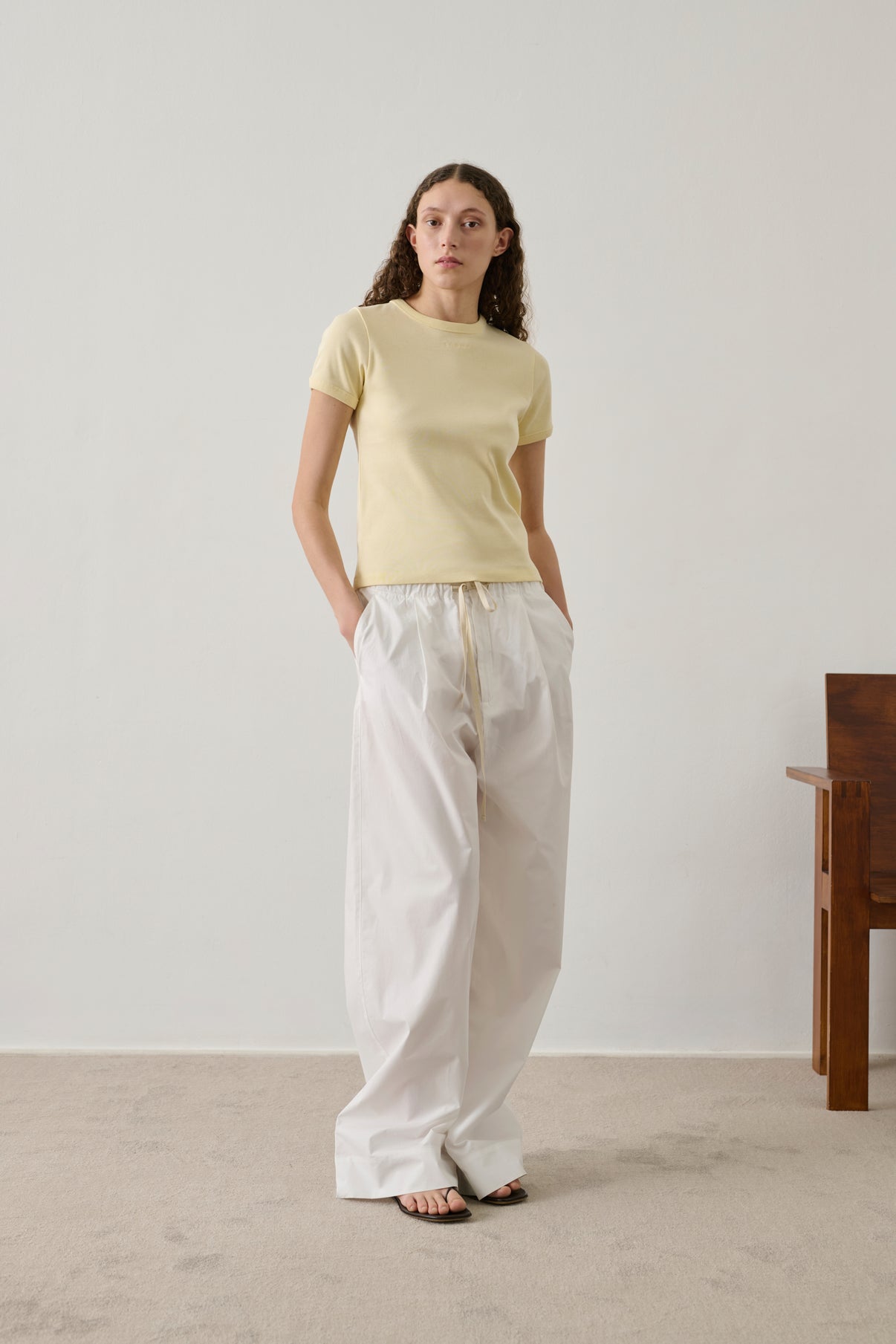 T-shirt Aristide - Pale Yellow - Cotton - Women vue 1