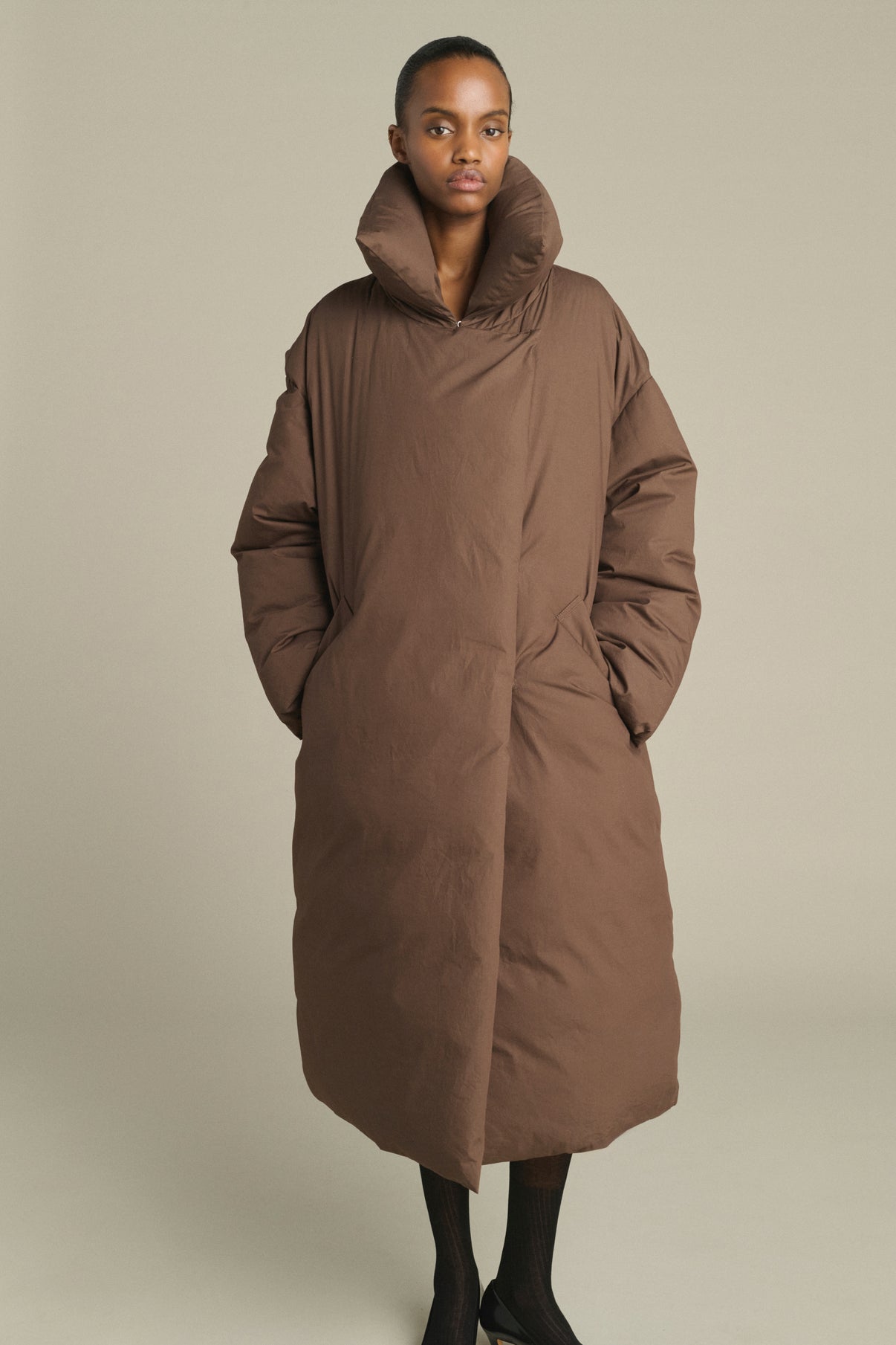 Kelvin puffer jacket - Brown - Cotton - Women vue 1