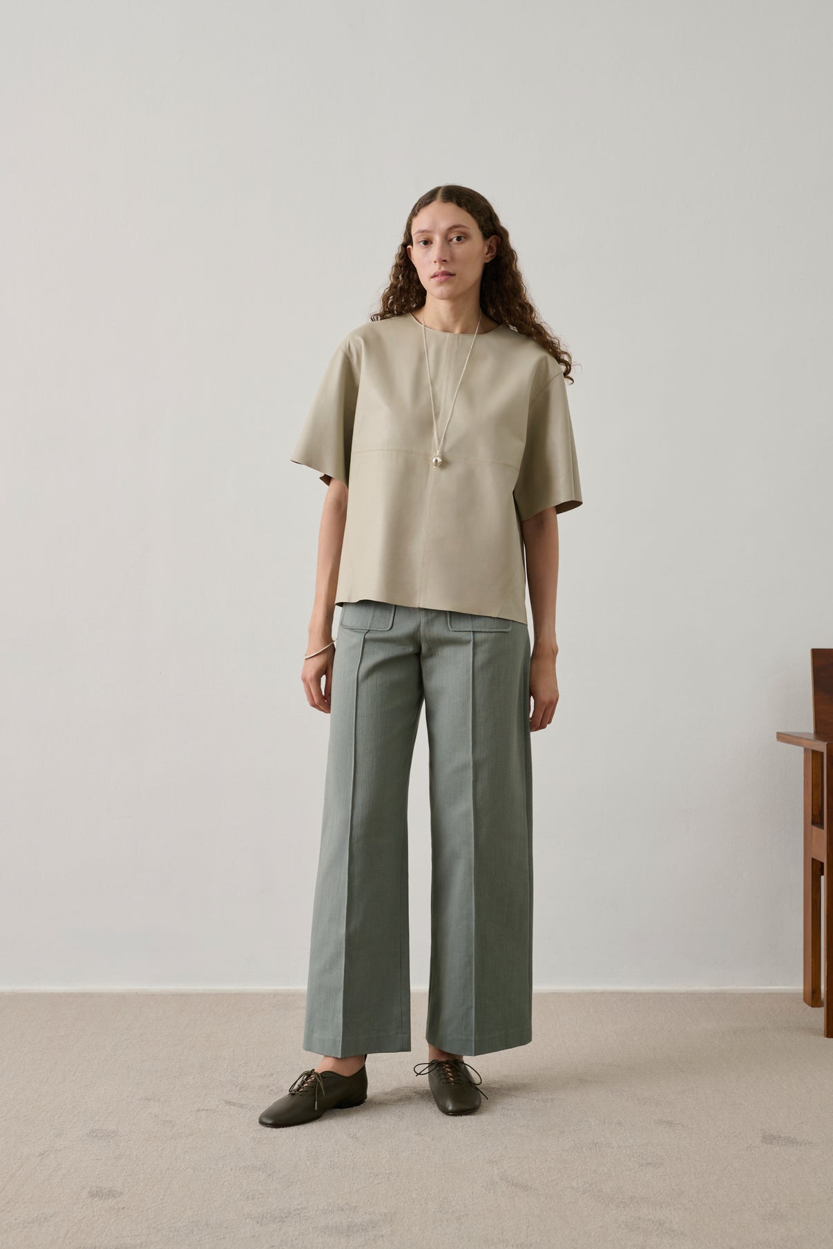 Pantalon Harry - Vert D'Eau - Coton - Femme vue 5