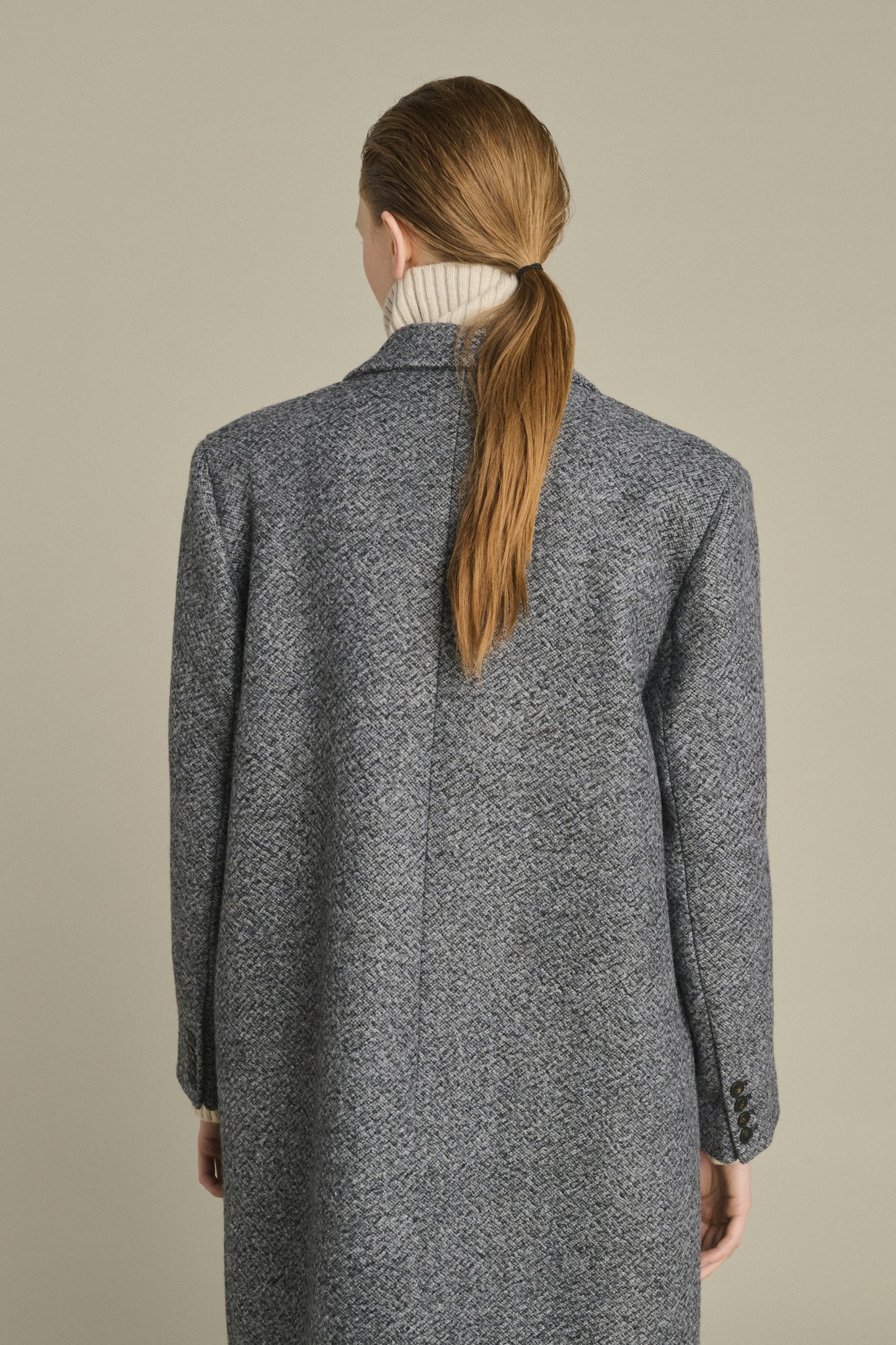 Leon Coat - Grey/Black - Wool - Women