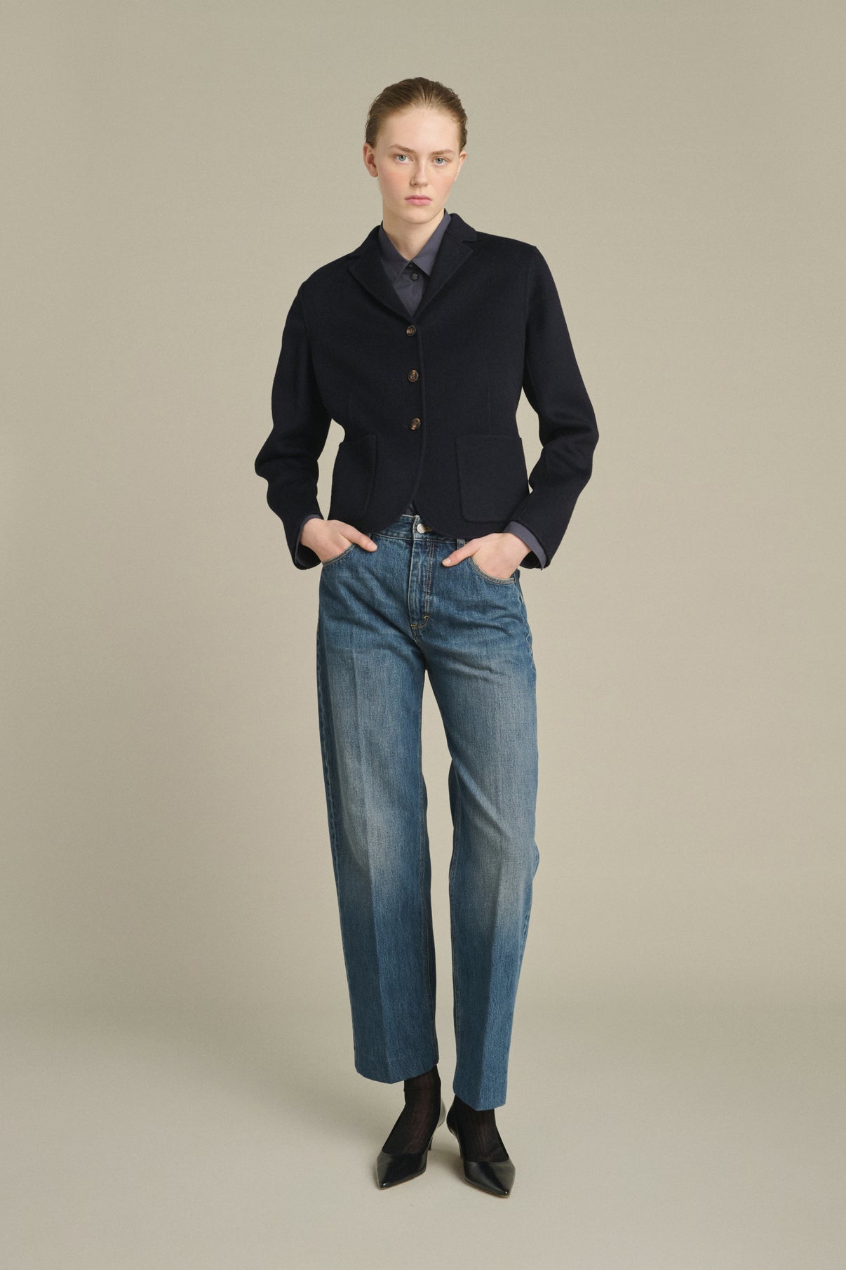 Hespera Jacket - Deep Navy - Wool - Women vue 1