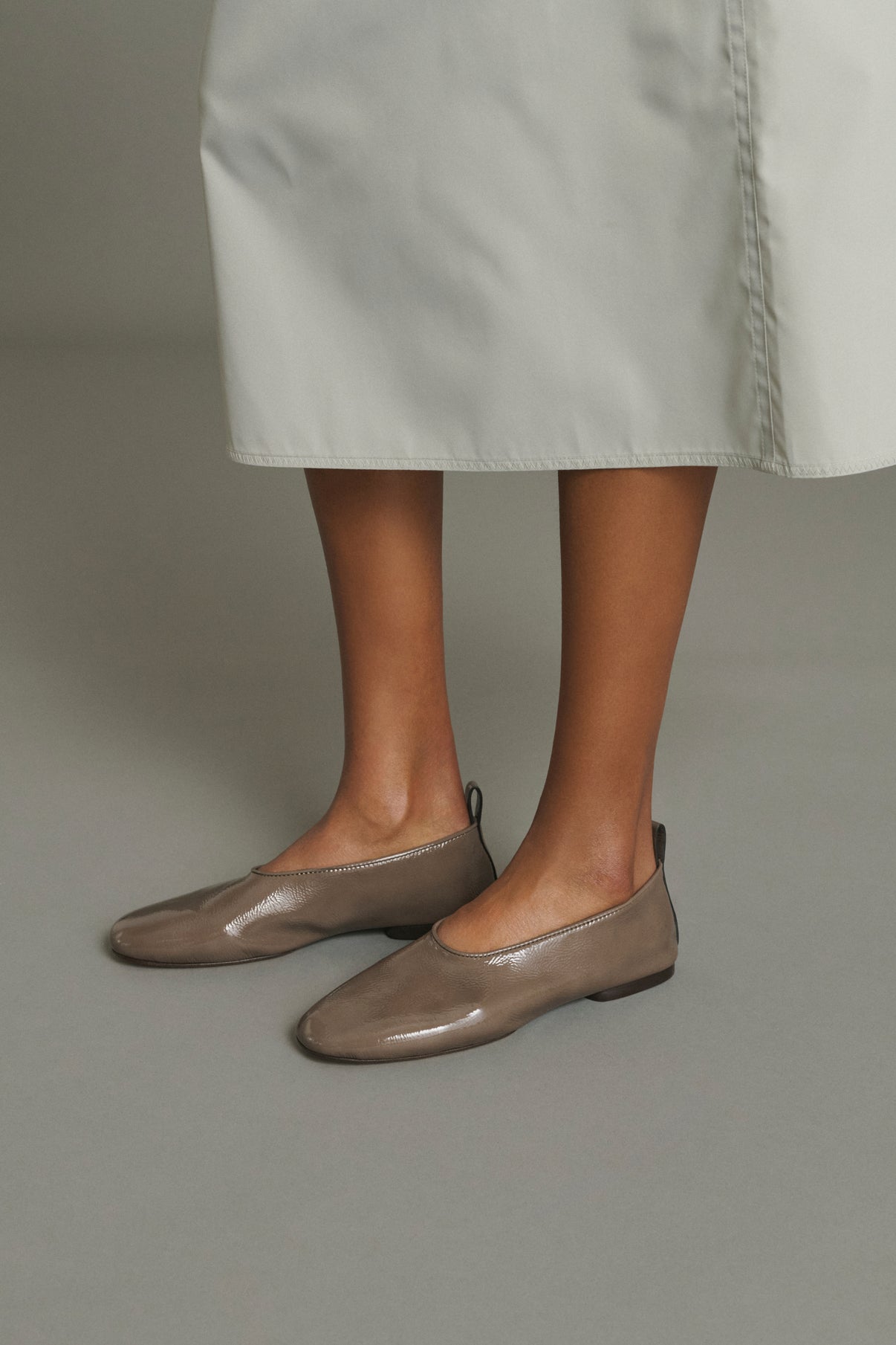 Bala Ballerinas - Khaki - Leather - Women vue 2