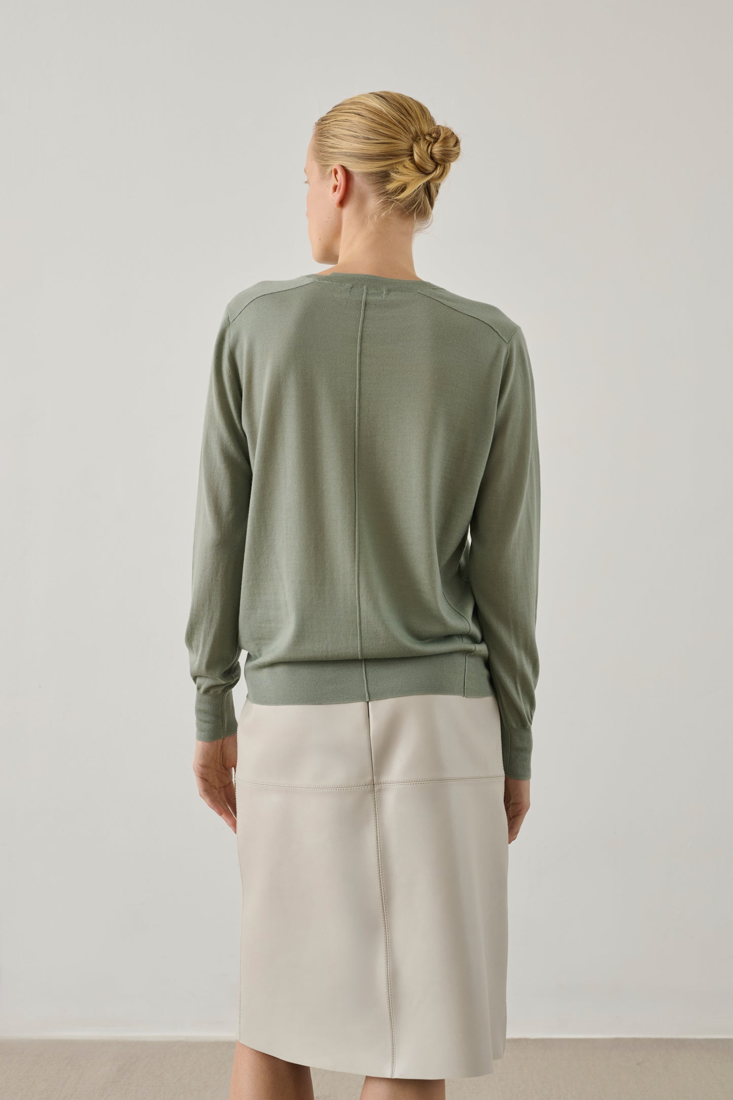 Pull Aussie - Menthe - Laine mérinos - Femme