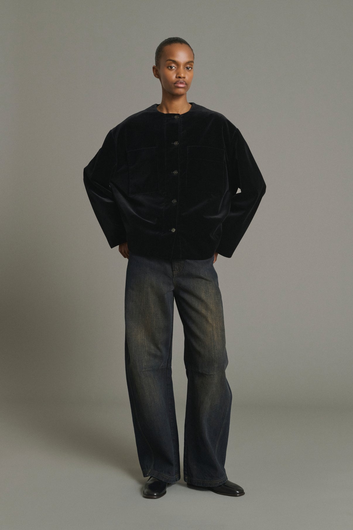 Louis Jacket - Black - Cotton - Women vue 1