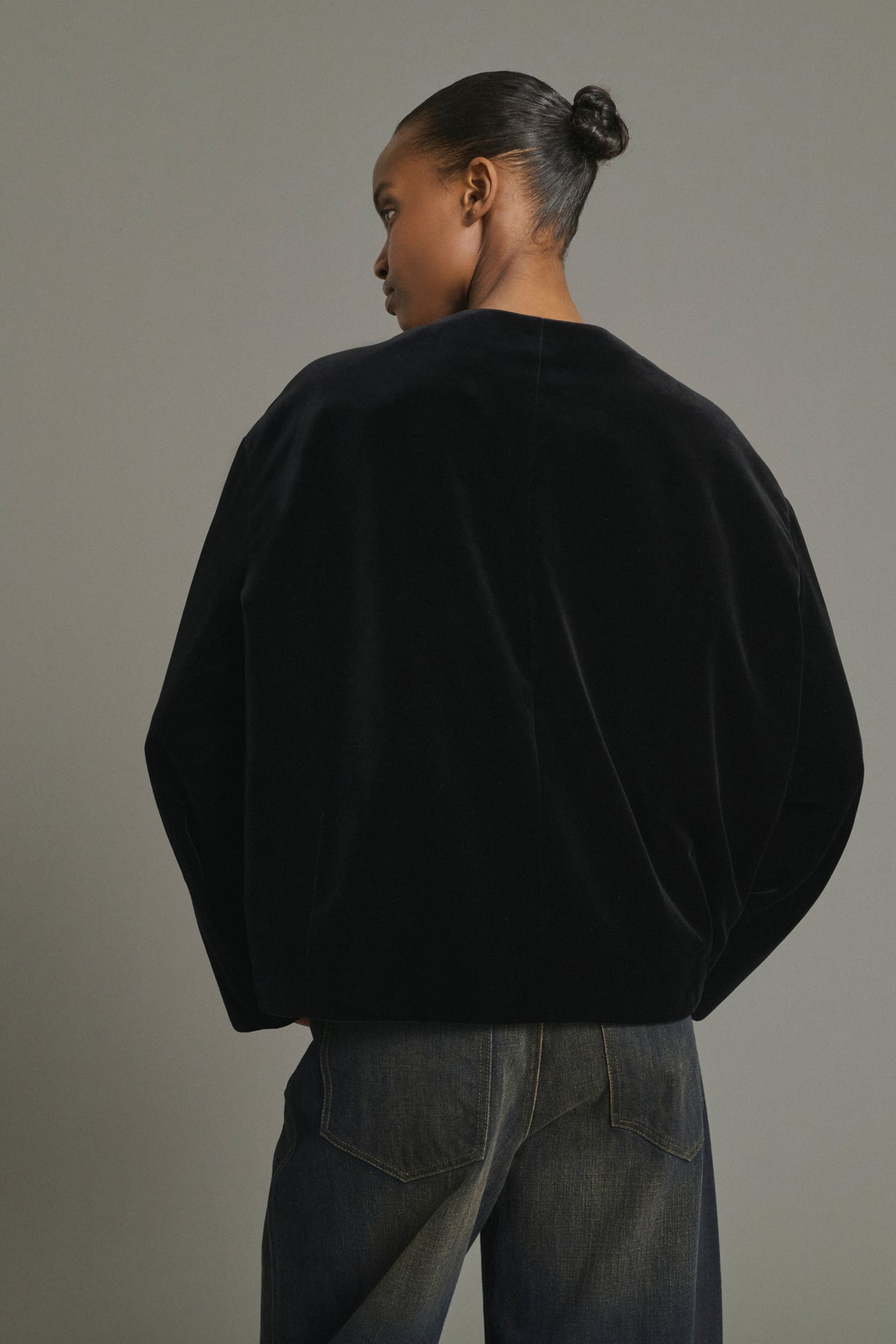 Louis Jacket - Black - Cotton - Women vue 4
