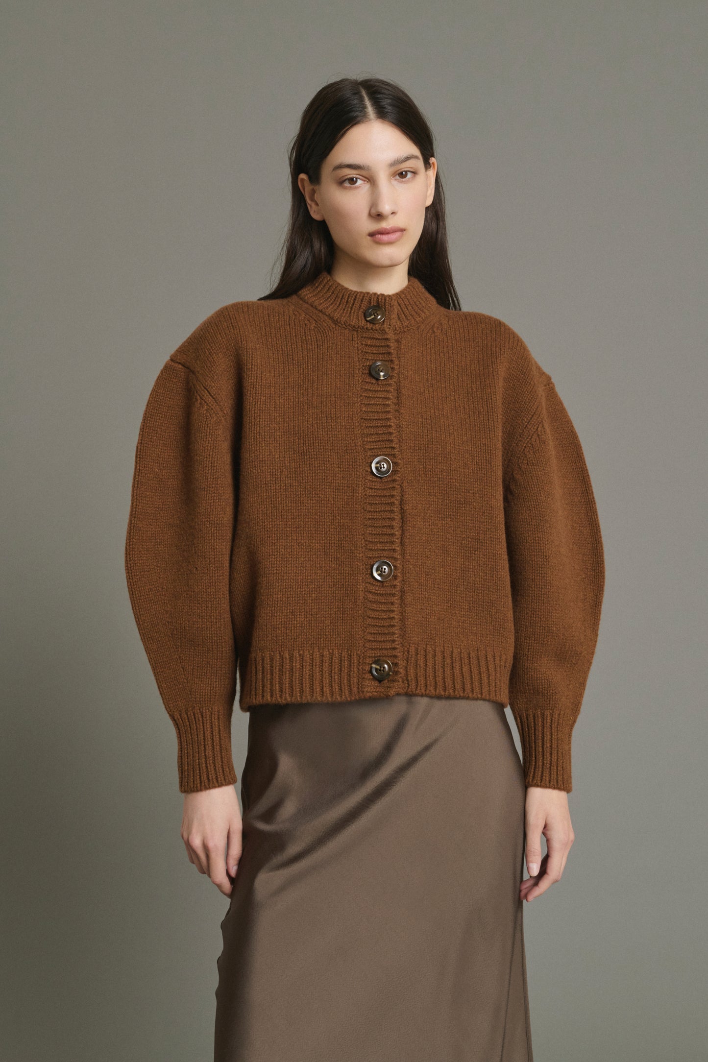 Leonard Cardigan - Caramel - Merino Wool - Women