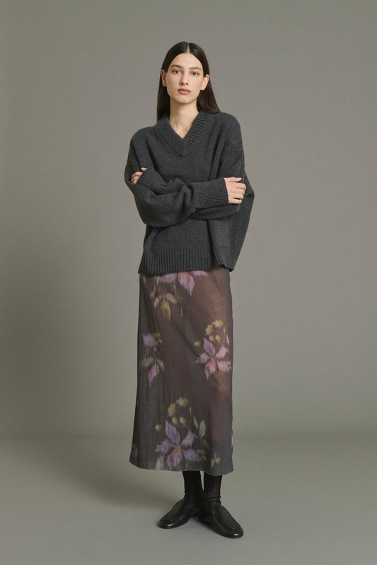 Skirt Bahia - Anthracite/Violet - Cotton - Women