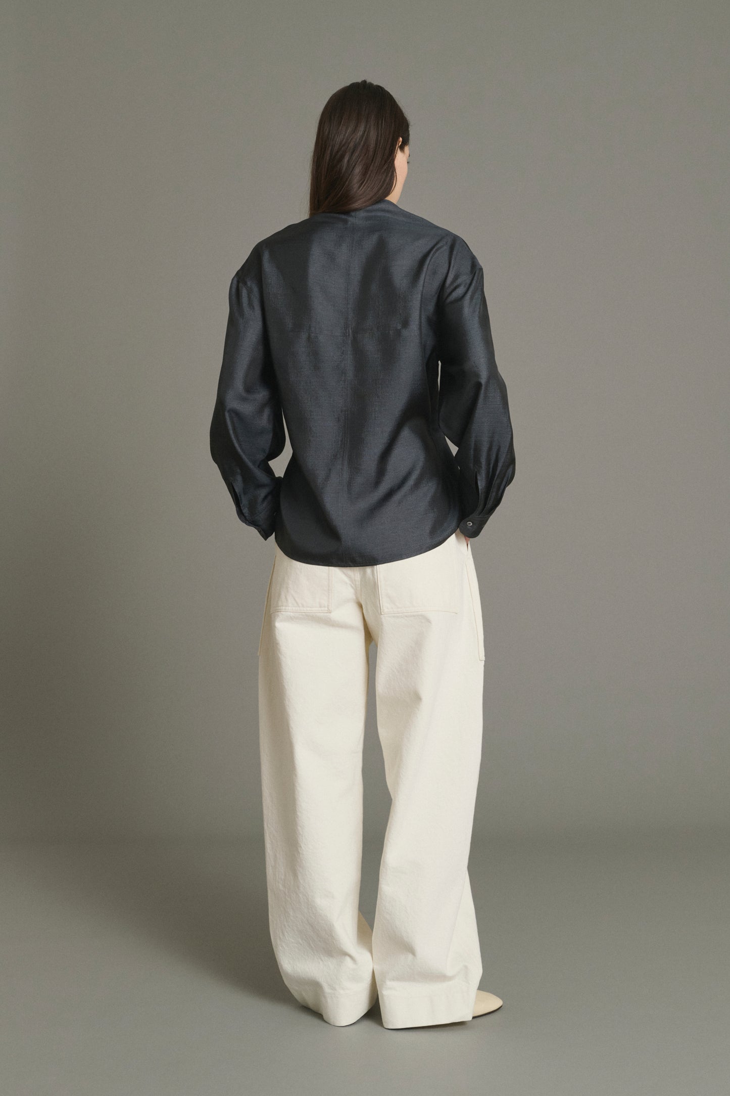 Jenny Blouse - Anthracite Grey - Silk - Women