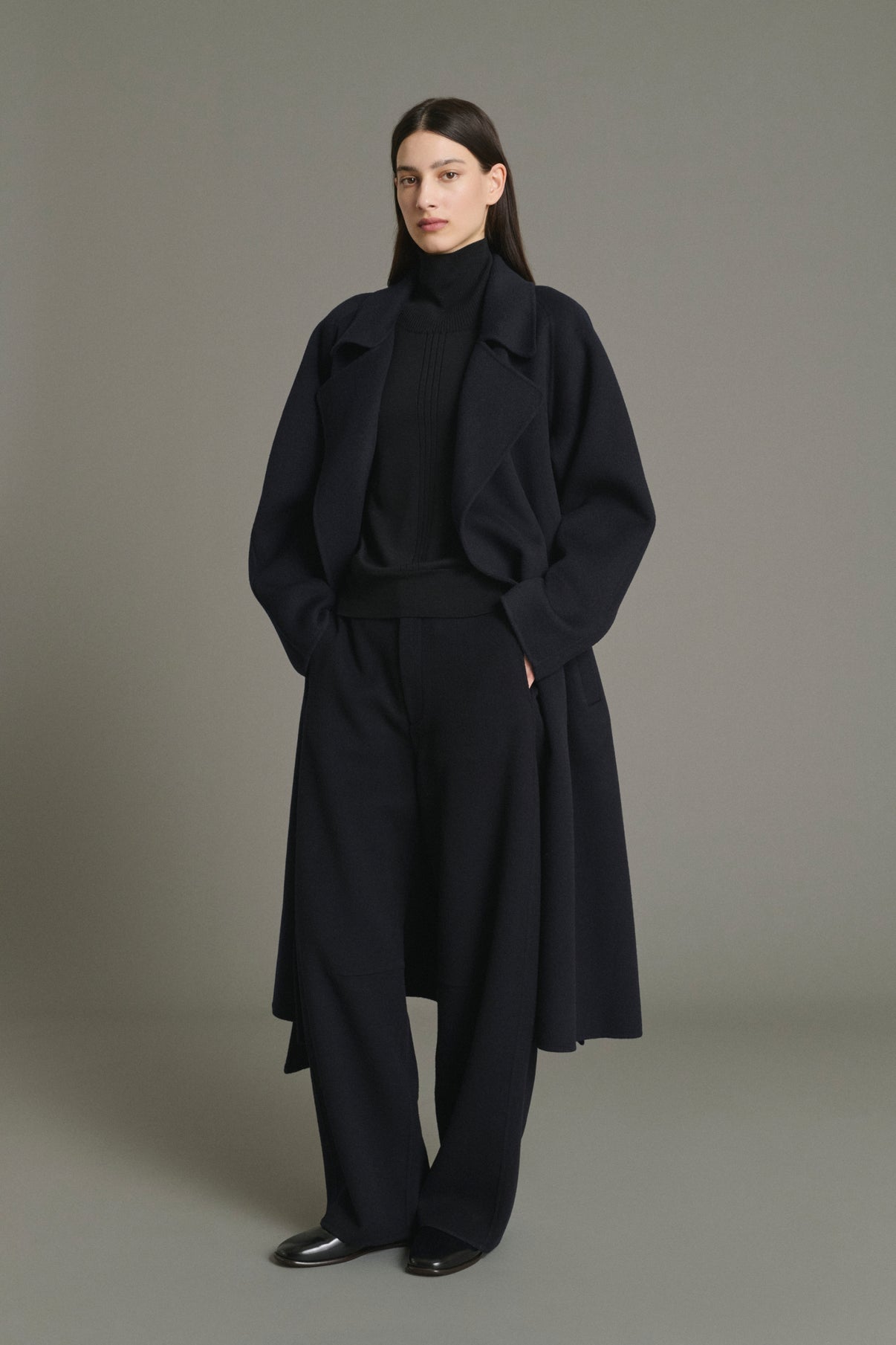 Harvard coat - Deep Navy - Wool - Women vue 1