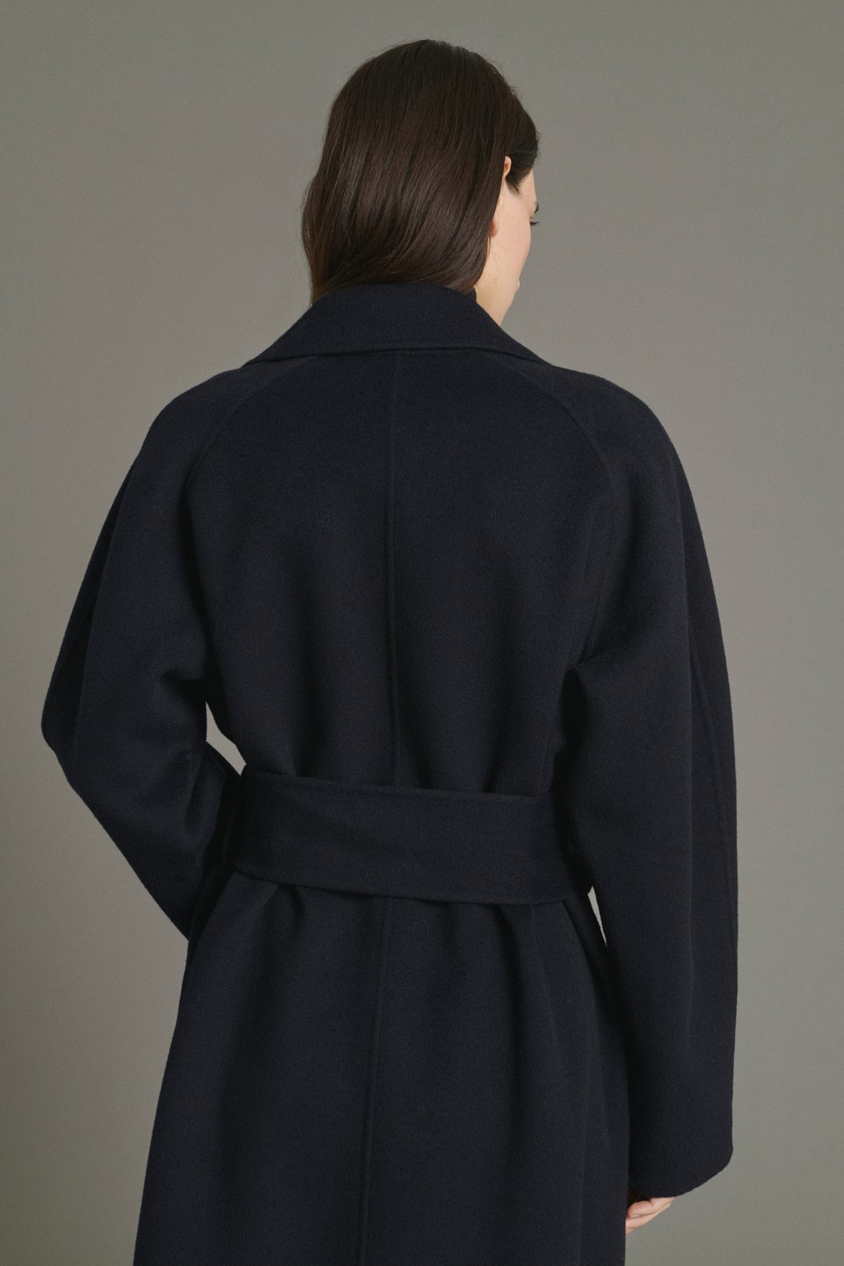 Harvard coat - Deep Navy - Wool - Women vue 4