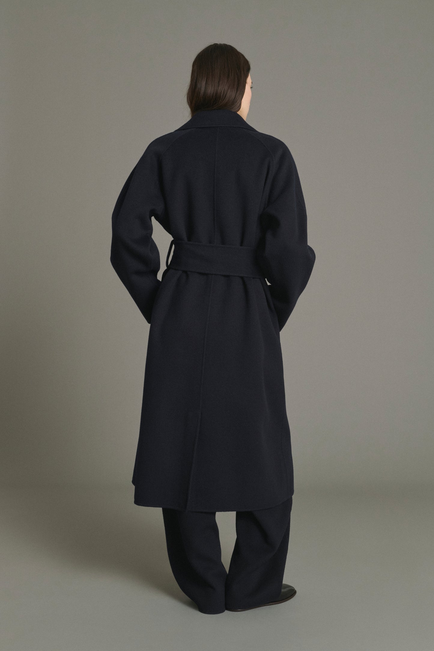 Harvard coat - Deep Navy - Wool - Women