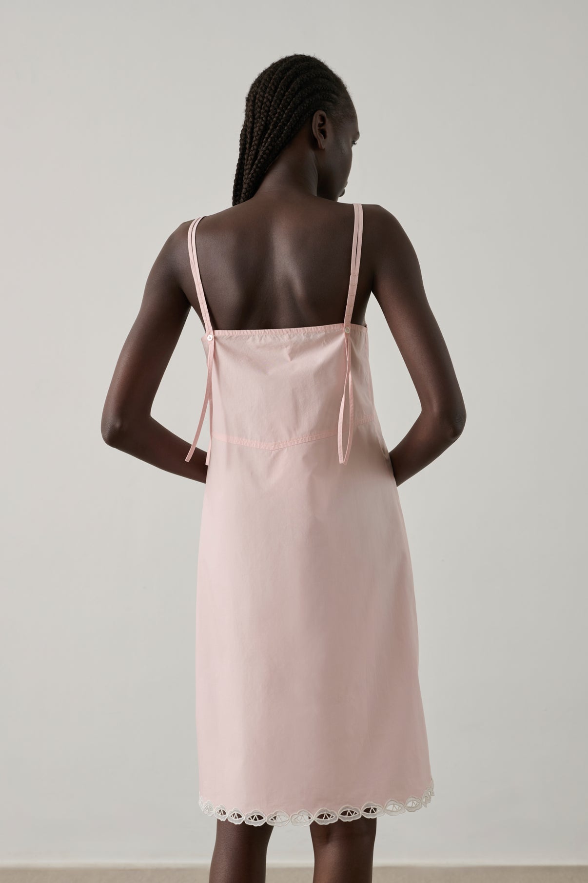 Hillary dress - Pale Pink - Cotton - Women vue 2