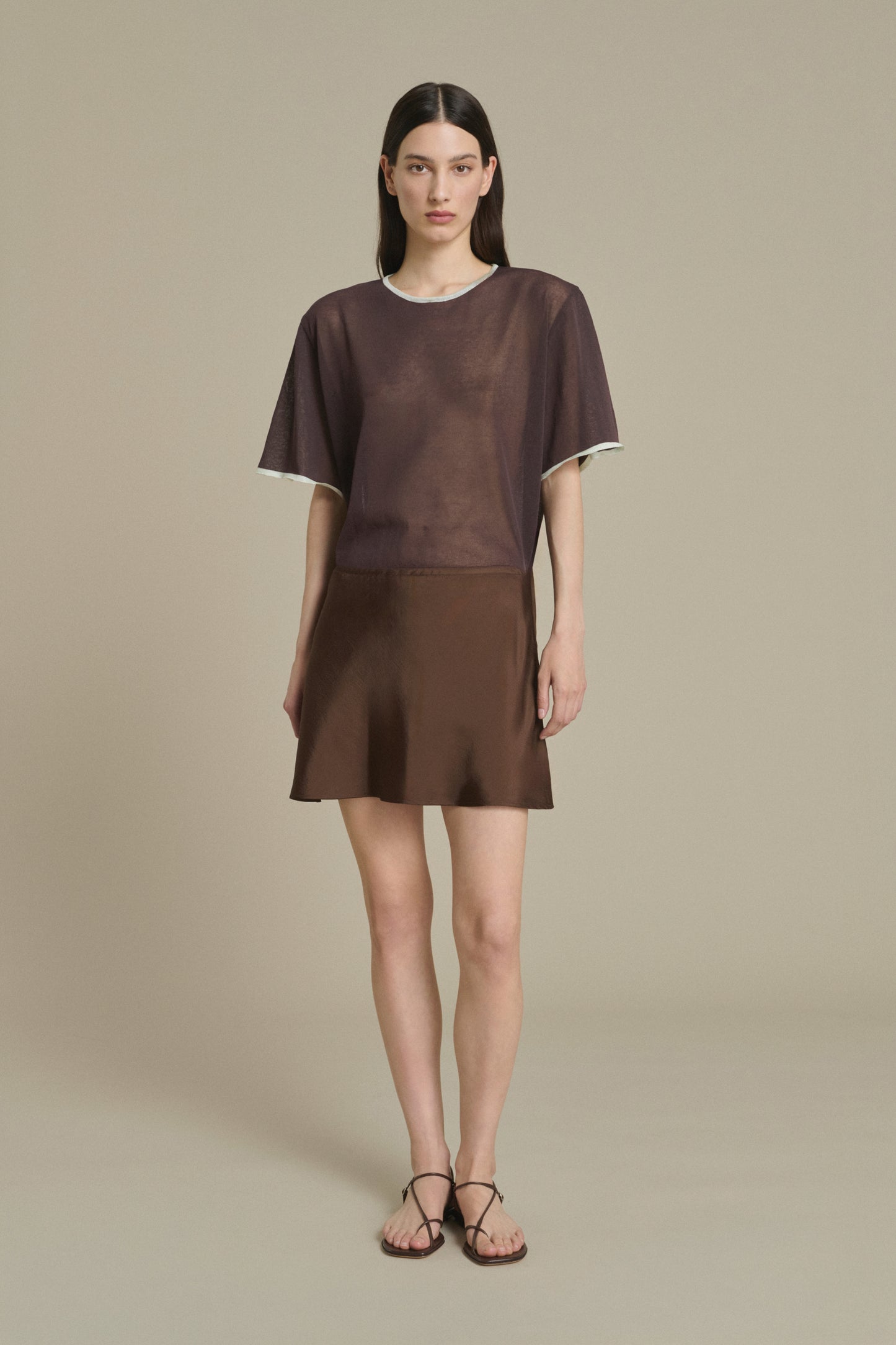 Anna mini mocha knit skirt Soeur & TL180 - Soeur