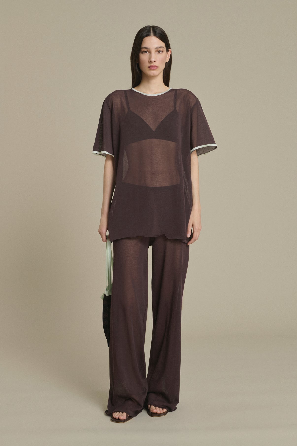 Nico chocolate knit trousers Soeur & TL180 - Soeur vue 1