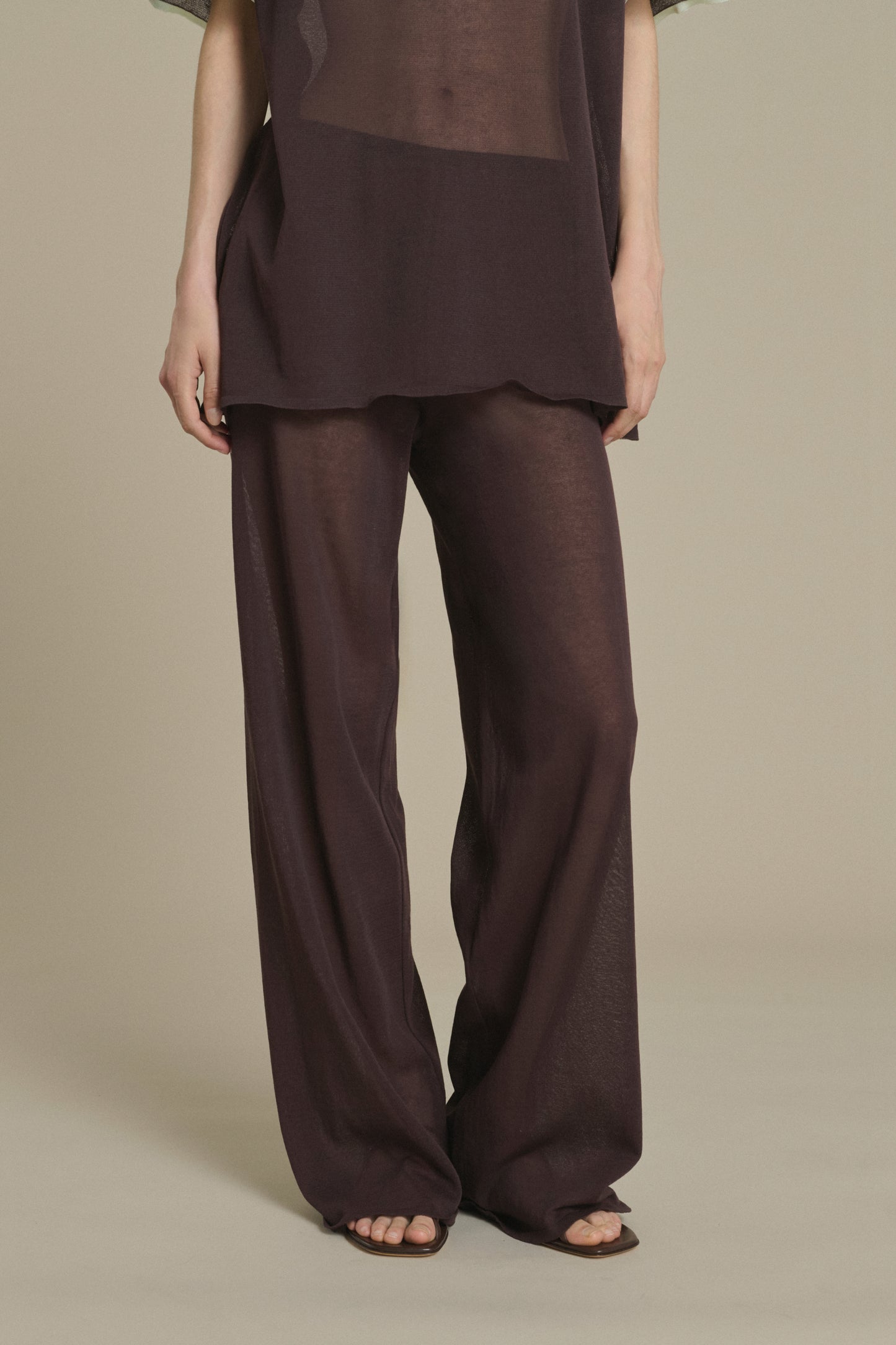 Nico chocolate knit trousers Soeur & TL180 - Soeur