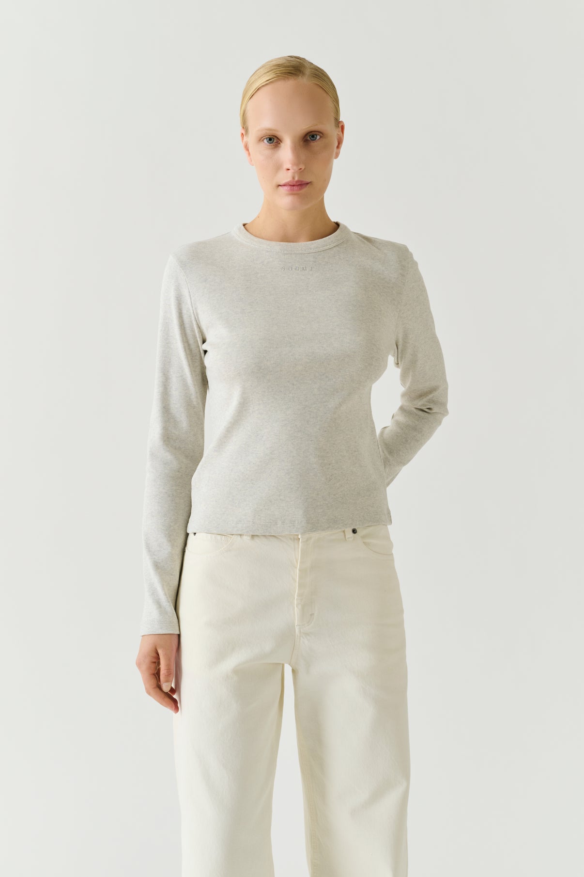 Flavie t-shirt - Grey Marl - Cotton - Women vue 1