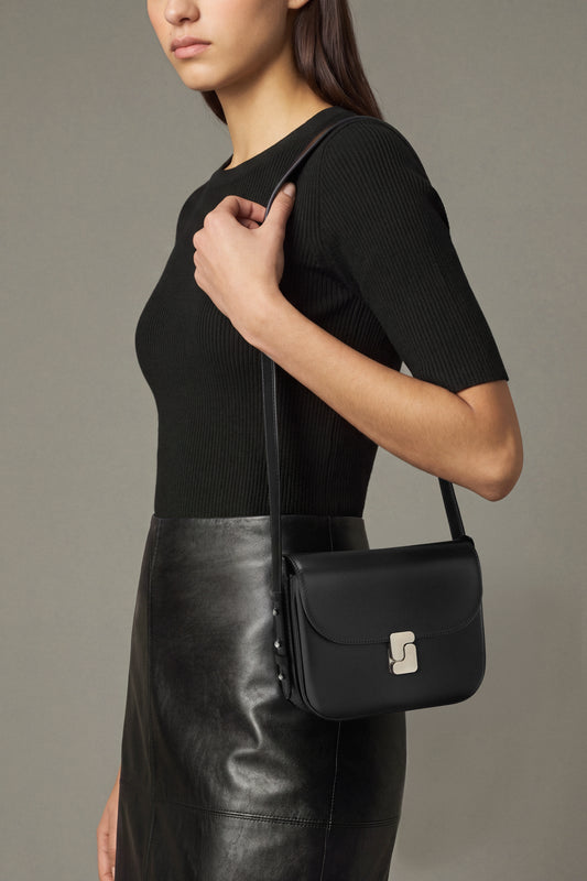 Bellissima Mini bag - Black Box Leather S Buckle - Soeur