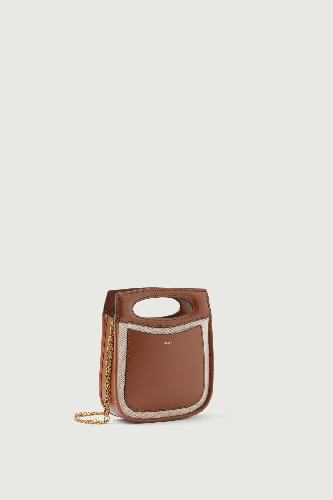 Sac Cheri Mini - Écru/Naturel - Cuir - Femme